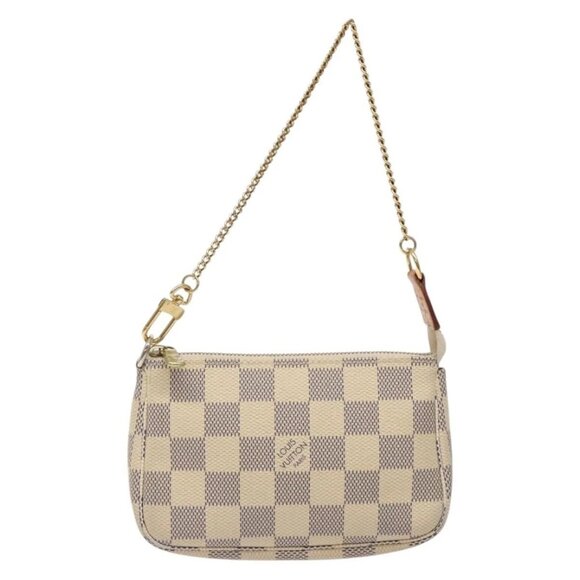 LOUIS VUITTON Damier Azur Mini Pochette Accessoires Pouch Auth - Picture 2 of 16